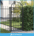 Ogradna vrata Siva 102 x 200 cm Čelik - NOVO