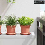 Okrugla saksija za cveće 24 pcs Crvena cigla Ø 15 x 12 cm - Crvena cig