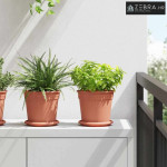 Okrugla saksija za cveće 24 pcs Crvena cigla Ø 17 x 14 cm - Crvena cig