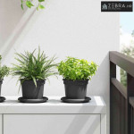 Okrugla saksija za cveće 6 pcs Crna Ø 12,5 x 10 cm Plastika - Crna Ø 1