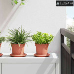 Okrugla saksija za cveće 6 pcs Crvena cigla Ø 12,5 x 10 cm - Crvena ci