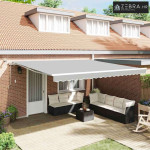 Okvir tende S LED lampica Bijelo 400 × 350 cm Aluminij