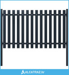 Panel za ogradu antracit 174,5 x 125 cm čelik obložen prahom - NOVO