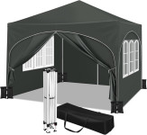 paviljon 3x3 škare sistem sa bočnim platnima sivi
