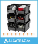 Plastične kutije za pohranu koje se mogu slagati, 37,7 x 21,5 x 18 cm