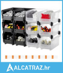 Plastične kutije za slaganje, 37,7 x 21,5 x 18 cm (pakiranje od 12 kom