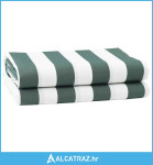 Platno za zamjenu tende Zelena i bijela 10x1.6 m - NOVO