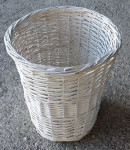 Pletena košara, š38xv47 cm, okrugla, bijela, bez poklopca; ZG (Jarun)