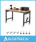 Podesivi radni stol 1219 mm, nosivost 907 kg, radni stol s utičnicom,