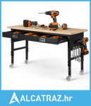 Podesivi radni stol 1524 mm, nosivost 680 kg, garažni radni stol s lad