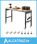 Podesivi radni stol 1524 mm, nosivost 907 kg, radni stol s utičnicom,