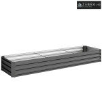 Povišena vrtna gredica za začinsko bilje, 240x60x30 cm, tamno siva
