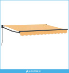 Povlačivi tende Pijesak 3 x 2,5 m 100% Poliester i Aluminij - NOVO