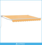 Povlačivi tende Pijesak 3,5 x 2,5 m 100% Poliester i Aluminij - NOVO