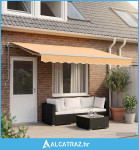 Povlačivi tende Pijesak 600 × 350 cm Tkanina i Aluminij - NOVO