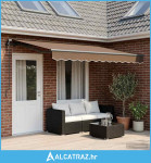 Povlačivi tende Sivosmeđa 450 × 350 cm Tkanina i Aluminij - NOVO