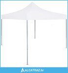 Profesionalni sklopivi šator za zabave 3 x 3 m čelični bijeli - NOVO