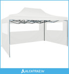 Profesionalni sklopivi šator za zabave 3 x 4 m čelični bijeli - NOVO