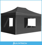 Profesionalni sklopivi šator za zabave 4,5 x 3 m antracit - NOVO