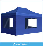 Profesionalni sklopivi šator za zabave 4,5 x 3 m plavi - NOVO