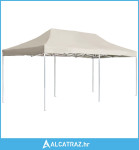 Profesionalni sklopivi šator za zabave 6 x 3 m krem - NOVO