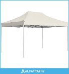 Profesionalni sklopivi šator za zabave aluminijski 4,5x3 m krem - NOVO
