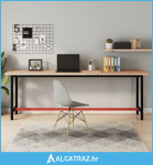 Radni stol 220x55x81,5 cm od masivne bukovine i metala - NOVO