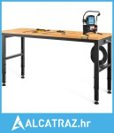 Radni stol podesiv visine, garažni stol 183 x 64 cm s visinama od 72 –