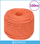 Radno uže narančasti 20 mm 100 m od polipropilena - NOVO