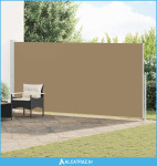 Retraktabilna bočna tende Sivosmeđa 300 x 180 cm Poliester - NOVO