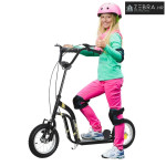 Romobil za djecu 5+, gradski, aluminij, crna, 12‑inčne pneumatske gume