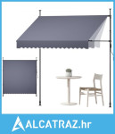 Ručno uvlačiva tenda, 250 cm vanjska uvlačiva tenda za terasu, nadstre