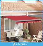 Ručno uvlačiva tenda crvena 300x250 cm - NOVO