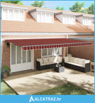 Ručno uvlačiva tenda narančasta i smeđa 600x300 cm - NOVO