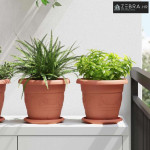 Saksije za biljke 6 pcs Crvena cigla Ø 26 x 21.5 cm Plastika