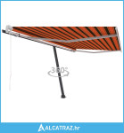 Samostojeća automatska tenda 400 x 300 cm narančasto-smeđa - NOVO