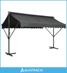 Samostojeća tenda 400 x 300 cm antracit - NOVO