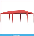 Šator za zabave Crvena 600 x 300 x 255 cm PE i čelik - NOVO