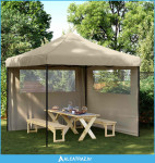 Šator za zabave Sivo-smeđa 292 x 292 x 315 cm Oxford tkanina - NOVO