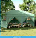 Šator za zabave Zelena 292 x 580 x 315 cm Oxford tkanina - NOVO