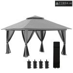 Sklopivi paviljon, podesiv po visini, 4 mrežaste stijenke, ventilirani