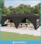 Sklopivi šator za zabave s bočnim zidovima 3 x 6 m antracit - NOVO