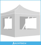 Sklopivi šator za zabave sa zidovima aluminijski 2 x 2 m bijeli - NOVO