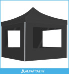 Sklopivi šator za zabave sa zidovima aluminijski 2x2 m antracit - NOVO
