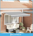 Skrovita tenda Antracit i bijelo 350x200 cm 350 x 200 cm - NOVO