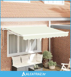Skrovita tenda Krema 250 x 200 cm Aluminij i Tkanina - NOVO
