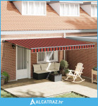 Skrovita tenda Narančasta i smeđa 450x300 cm - NOVO