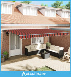 Skrovita tenda Narančasta i smeđa 500x300 cm - NOVO