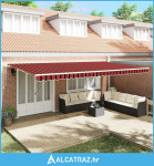 Skrovita tenda Narančasta i smeđa 600 x 300 cm tkanina - NOVO