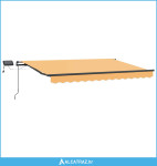 Skrovita tenda Pijesak 400 × 350 cm tkanina - NOVO